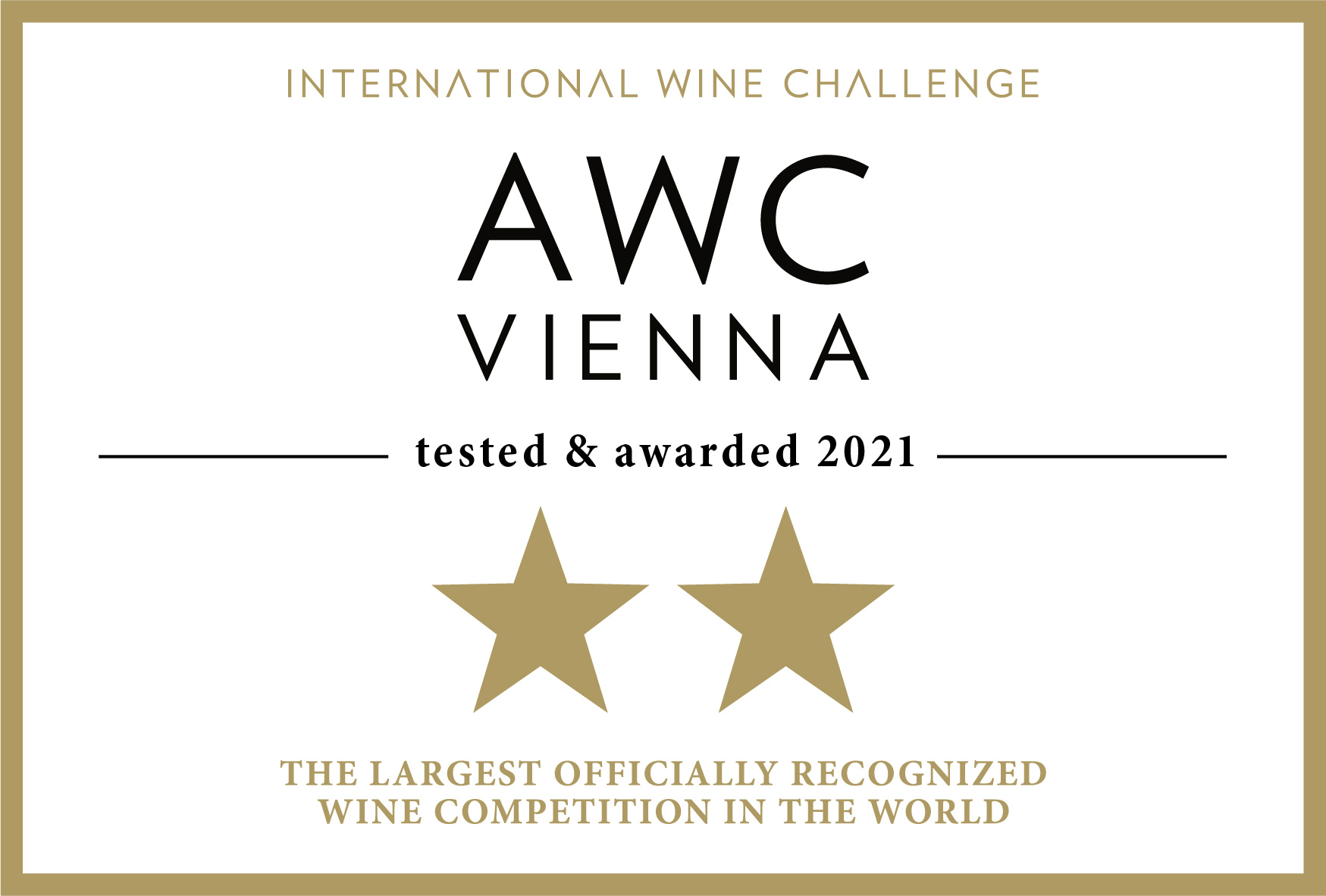 AWC_SterneSticker2021_2Star_SCREEN 2 Sterne Bewertung bei AWC Vienna 2021